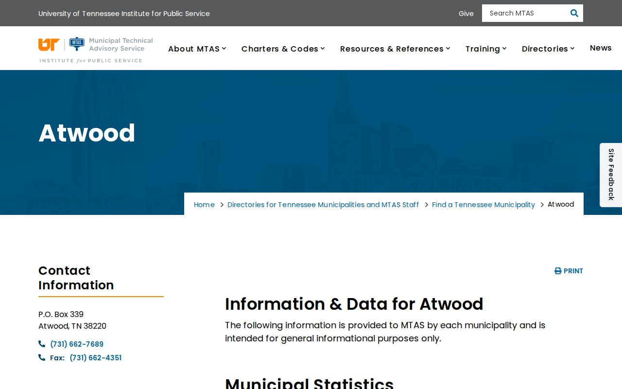 Atwood court docket MTAS recorder contact directory
