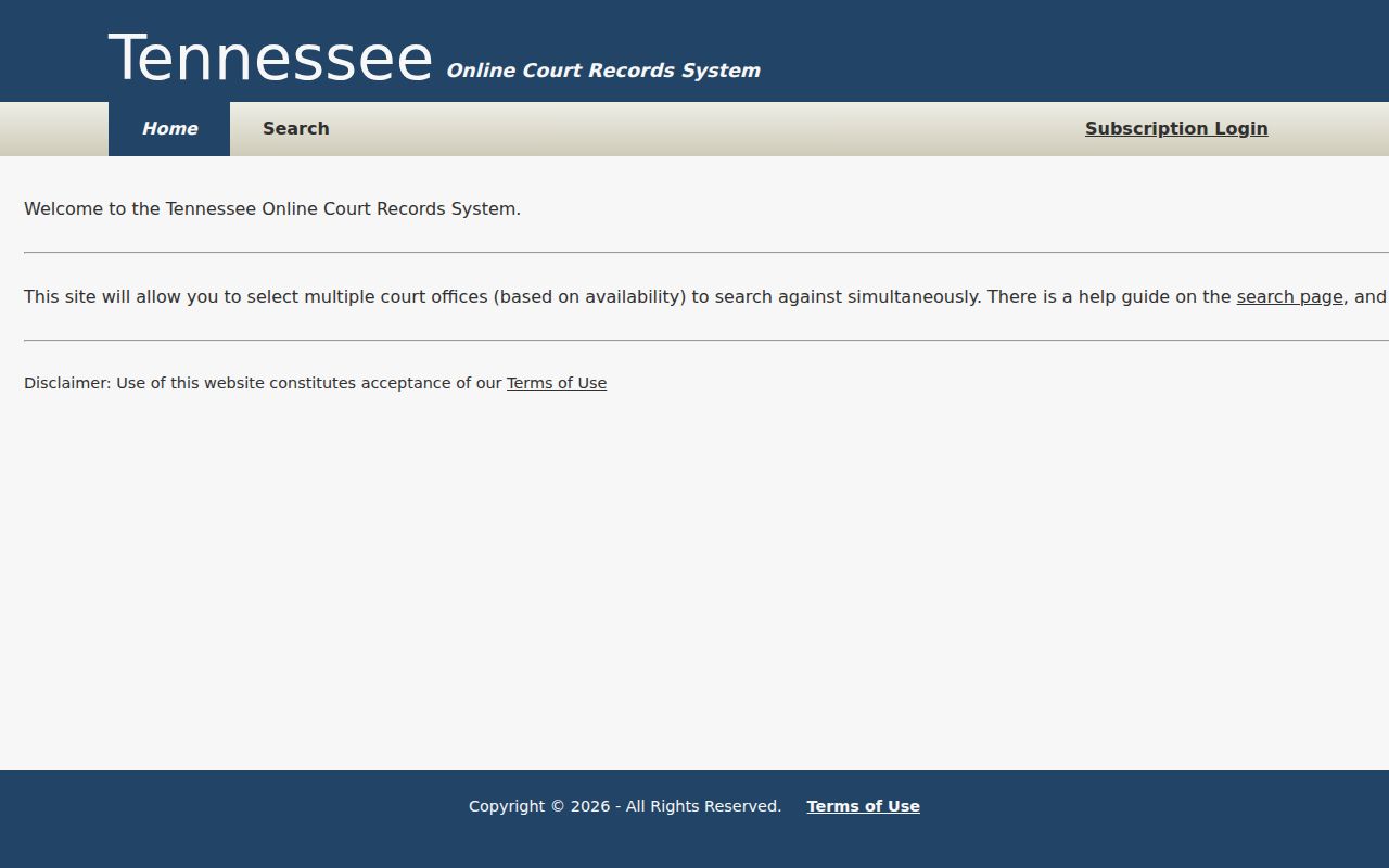 Carroll County case lookup Tennessee multi-county search